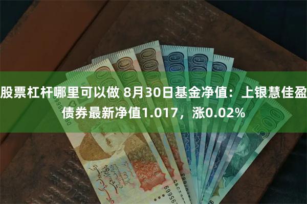 股票杠杆哪里可以做 8月30日基金净值：上银慧佳盈债券最新净值1.017，涨0.02%