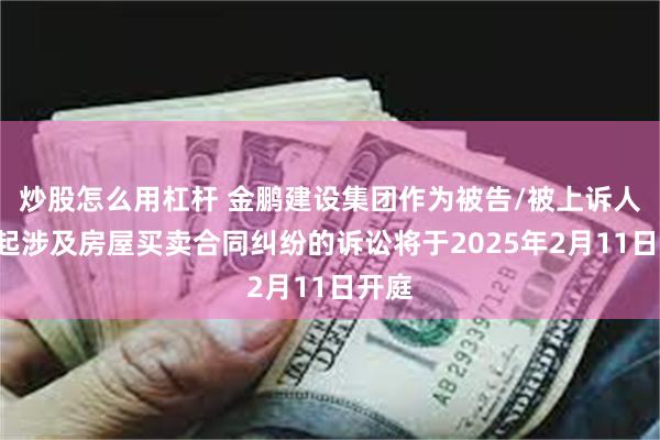 炒股怎么用杠杆 金鹏建设集团作为被告/被上诉人的1起涉及房屋买卖合同纠纷的诉讼将于2025年2月11日开庭